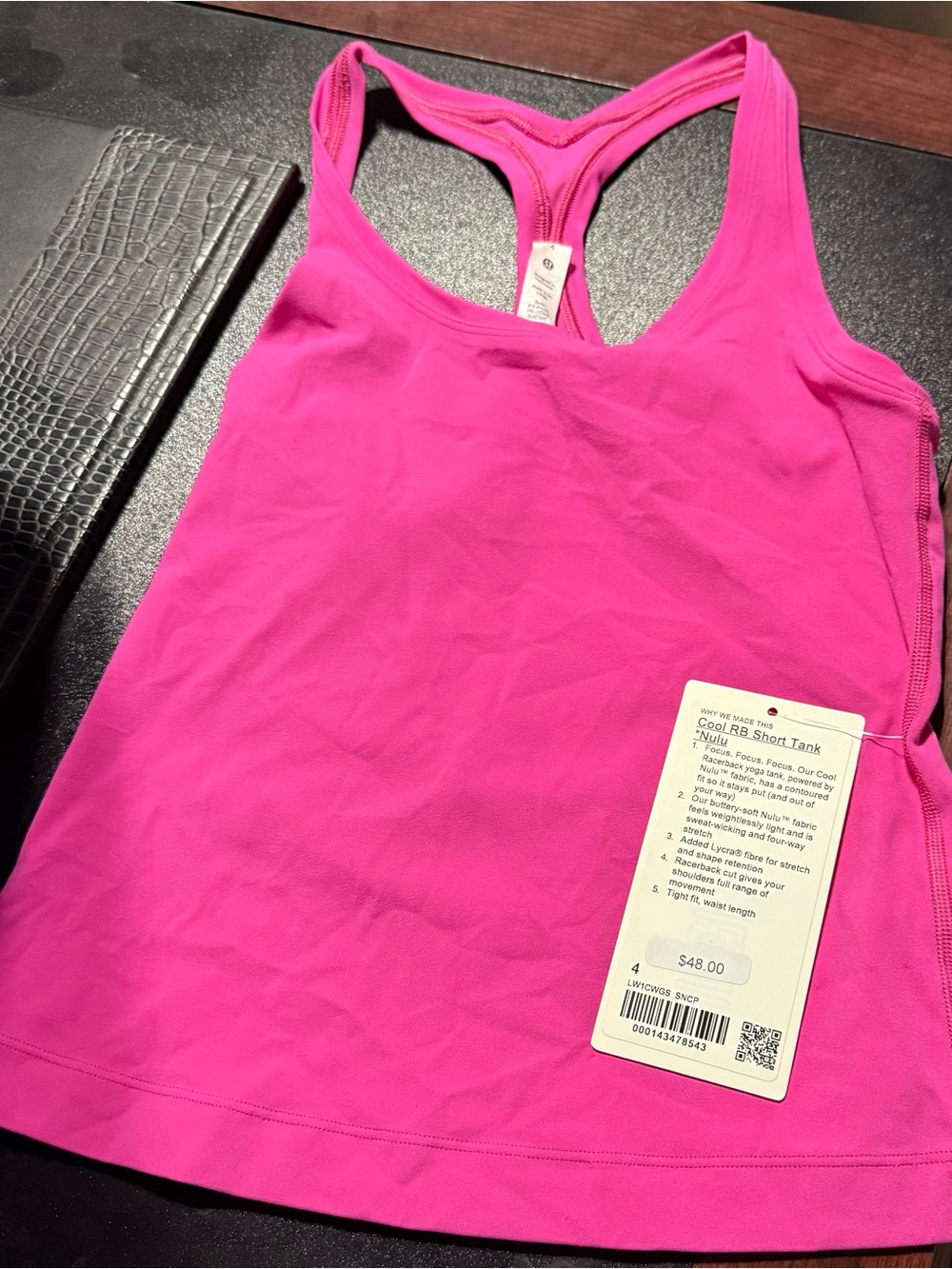 NWT Lululemon Cool Racerback Short Tank Top Sonic Pink size 4